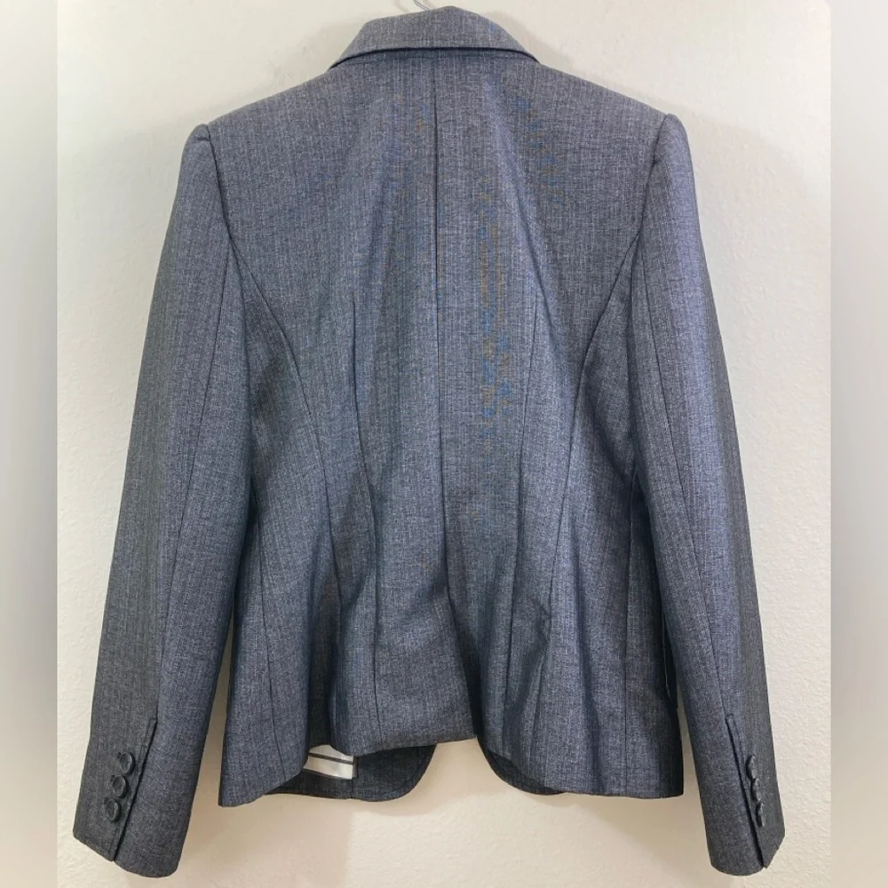 The Limited Gray Single Button Blazer Size M Pinstripe Career Jacket